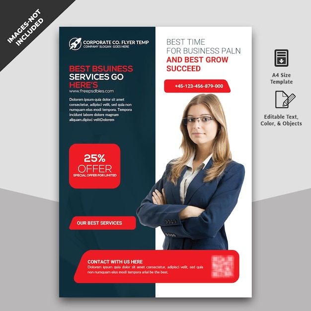 Flyer voor zakelijke diensten