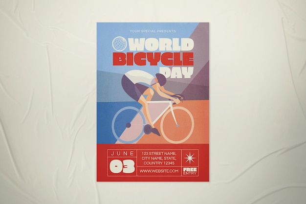 PSD flyer wereld fietsdag