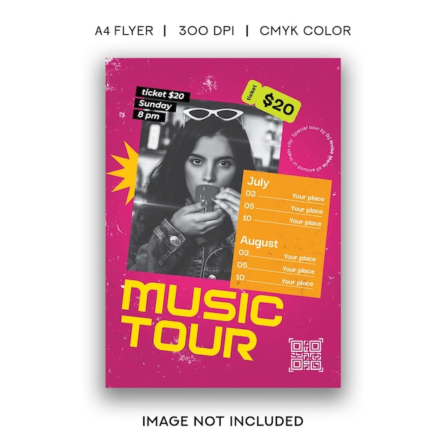 Flyer z trasy muzycznej