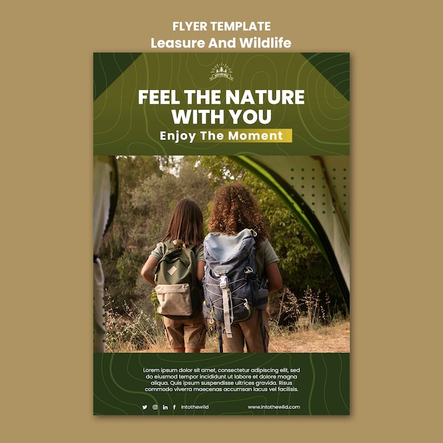Flyermal for fritid og dyreliv