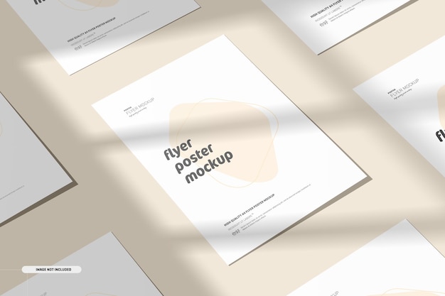 Flyers-mockup met schaduwoverlay