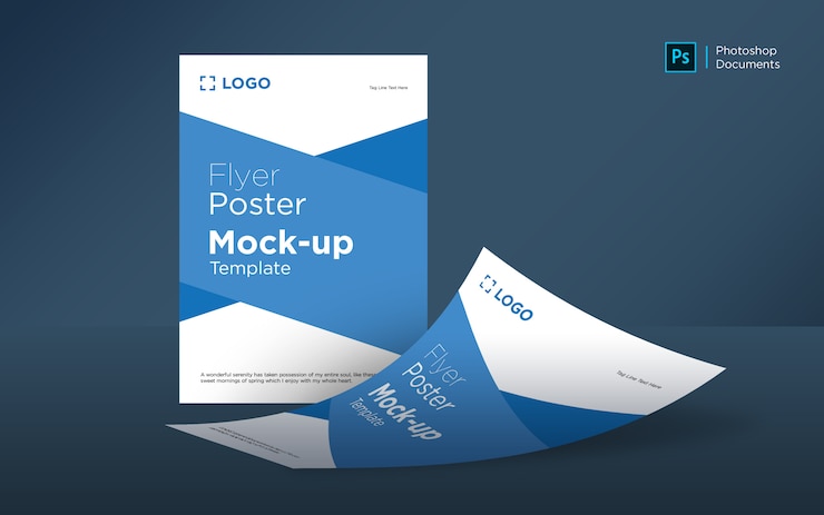 Flyers Mockup ontwerpsjabloon