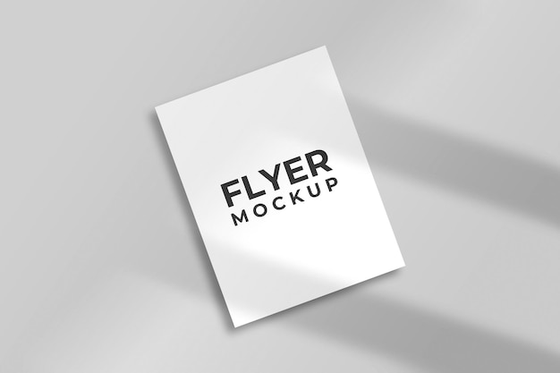 PSD flyers mockup with shadow overlay