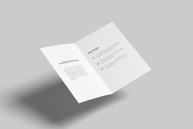 Flying a4/a5 bifold brochure mockup