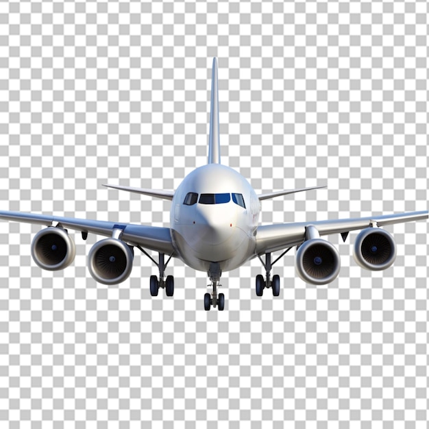 flying airplane isolated on transparent background