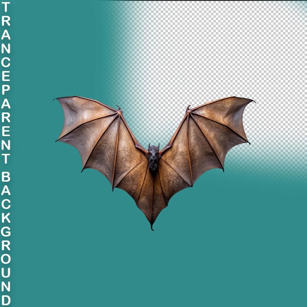 PSD flying bat isolated on transparent background