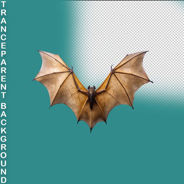 PSD flying bat isolated on transparent background