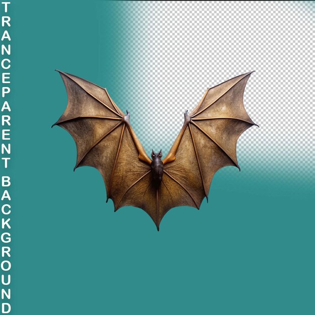 PSD flying bat isolated on transparent background