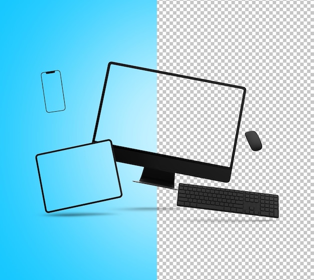 PSD flying computer phone and tablet