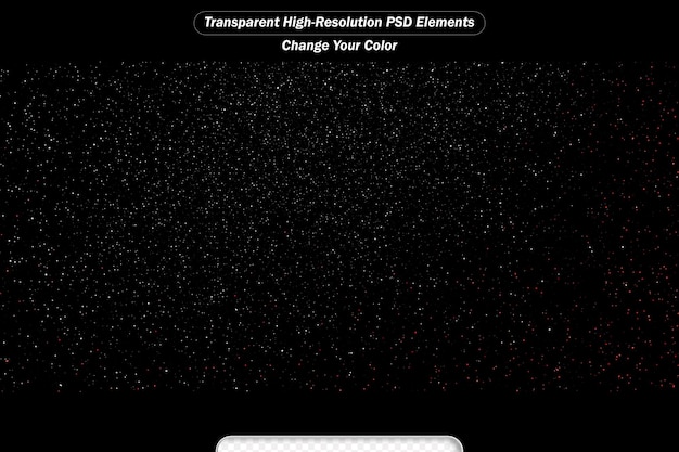 Particelle di polvere volanti su sfondo nero