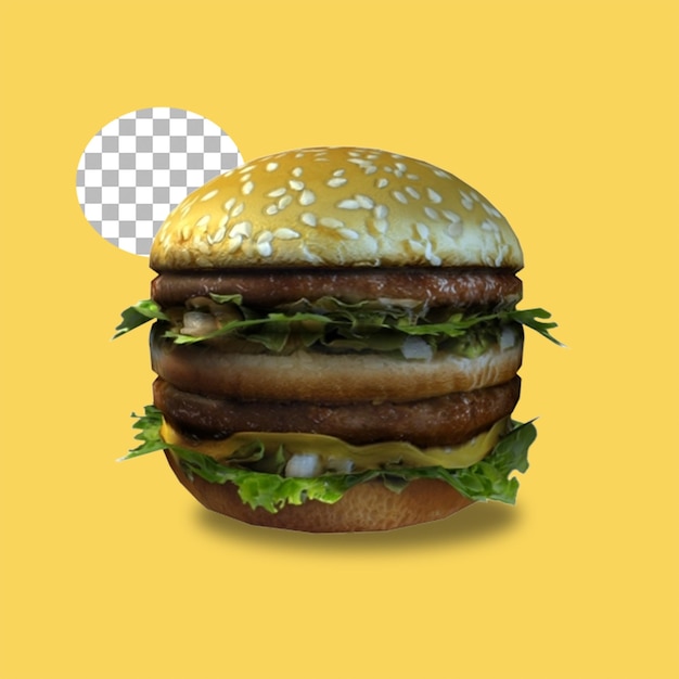 Flying hamburger for your fast food concept