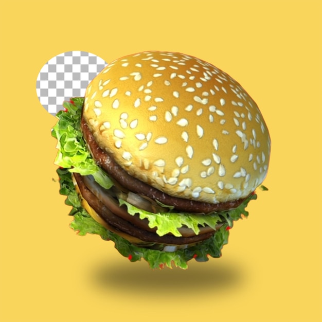 Flying hamburger for your fast food concept