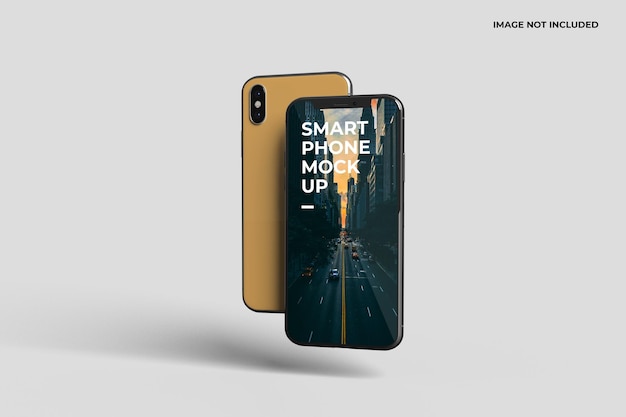 Flying smartphone mockup