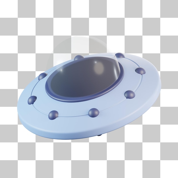 PSD icona volante ufo 3d