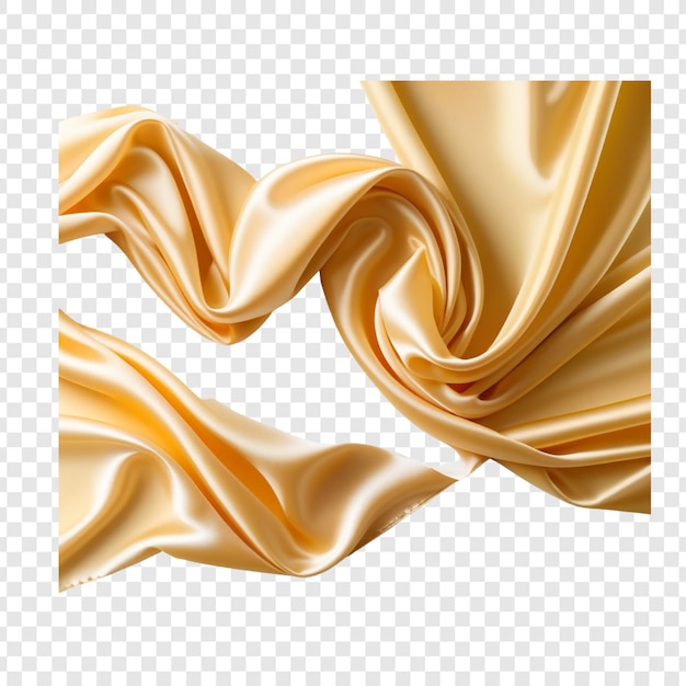 PSD flying wavy silk fabric isolated on transparent background