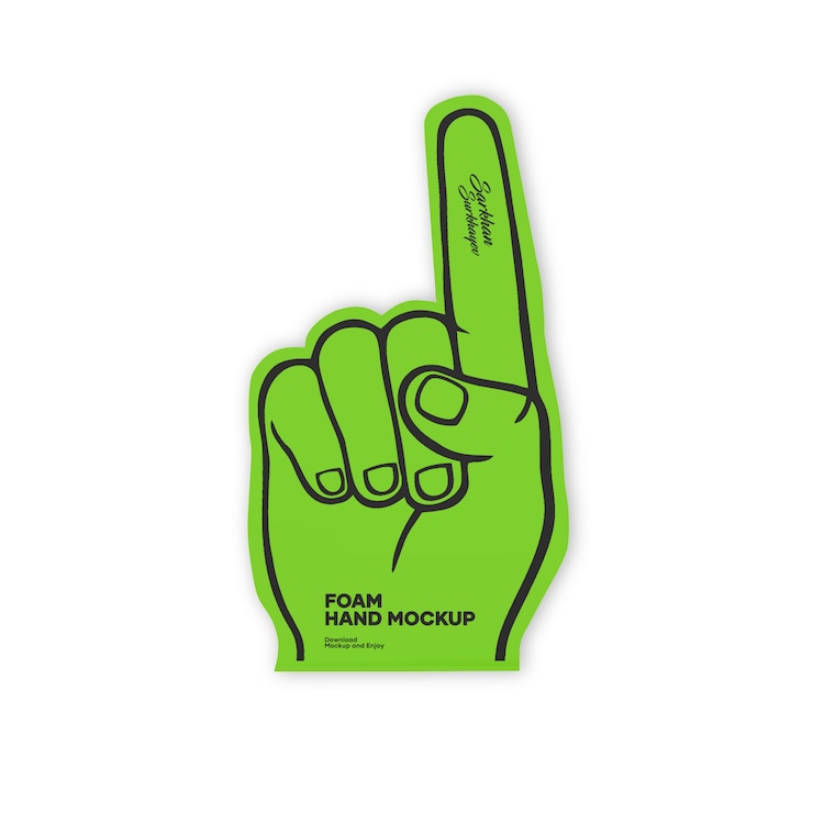 PSD foam hand mockup