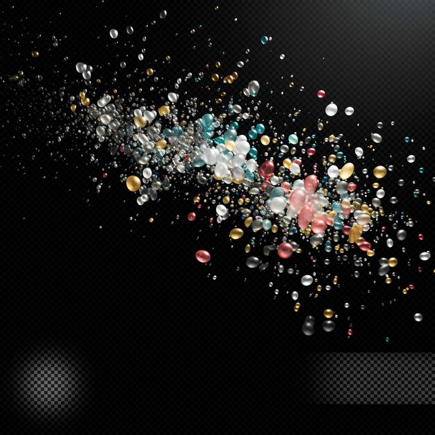 Foam particles transparent background