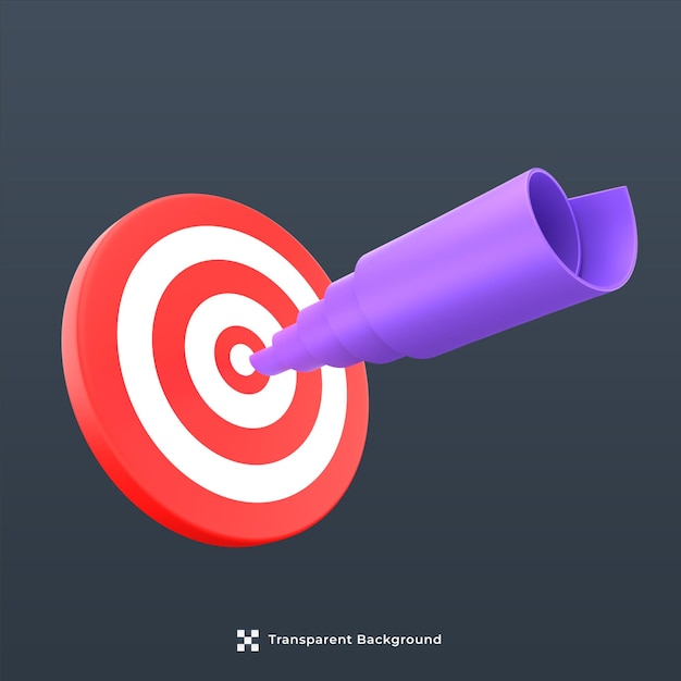 Focus on target 3d rendering