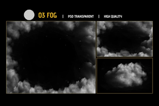 PSD fog or smoke isolated transparent special effect