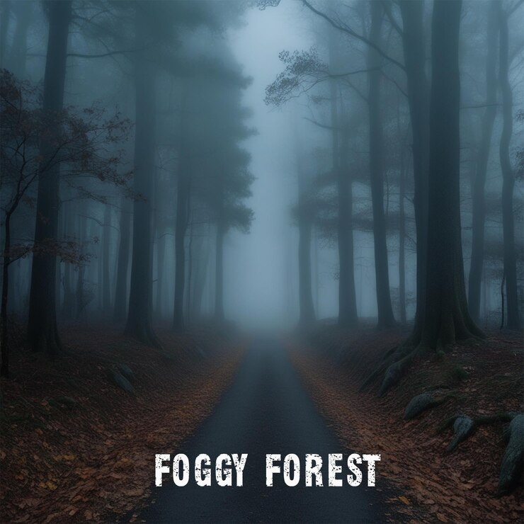 PSD foggy forest