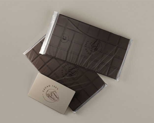 Foil chocolate wrapping mock-up