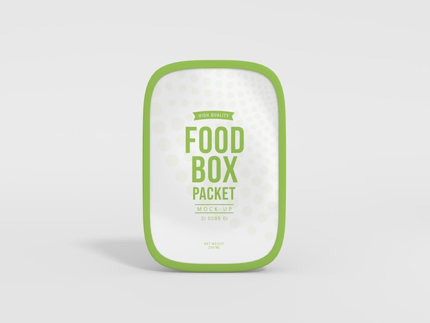 Foil cover food delivery box branding mockup