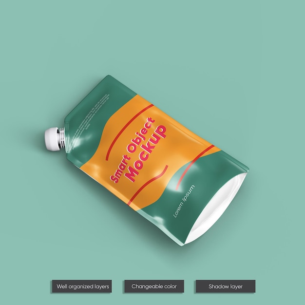 Foil Fruit Juice Packaging Mockup