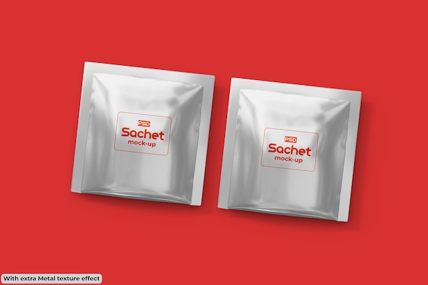 PSD foil sachet mockup