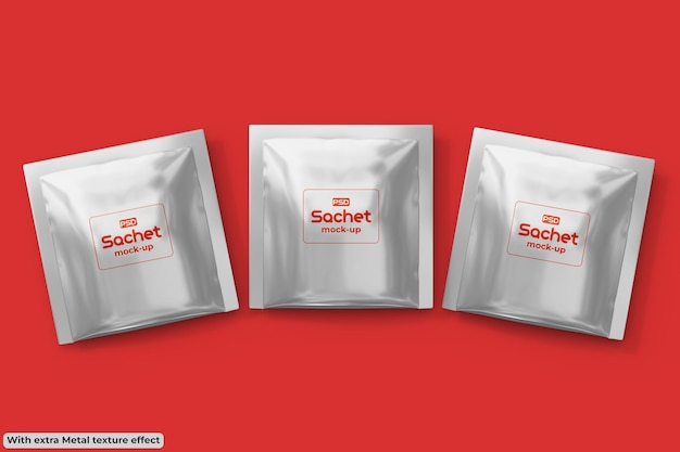 Foil sachet mockup