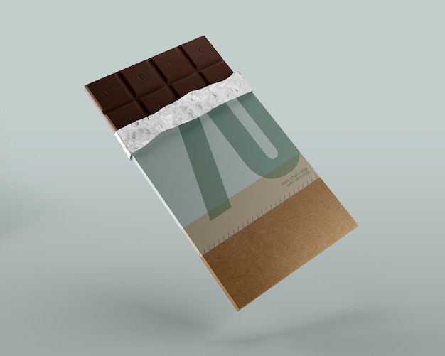 Foil wrap for chocolate tablet mock-up