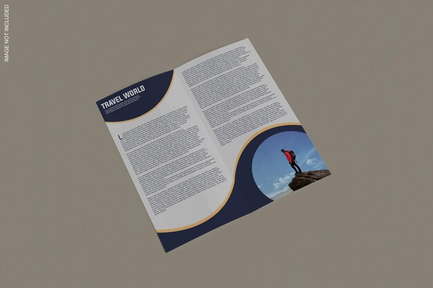 Fold brochure mockup