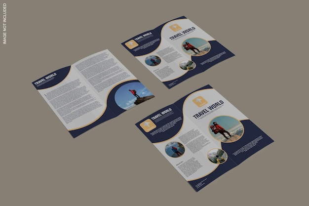 Fold brochure mockup