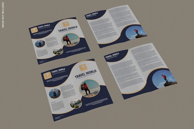 Fold brochure mockup