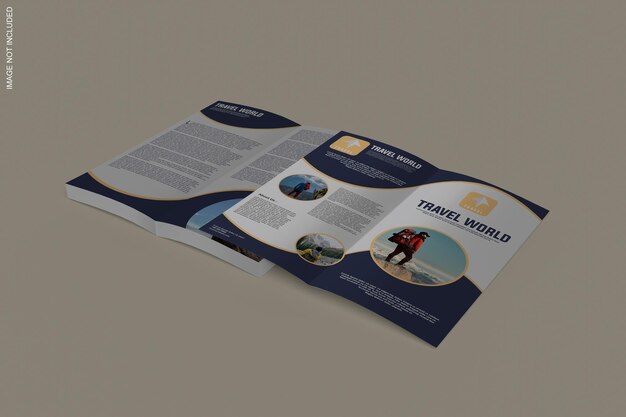 PSD fold brochure mockup