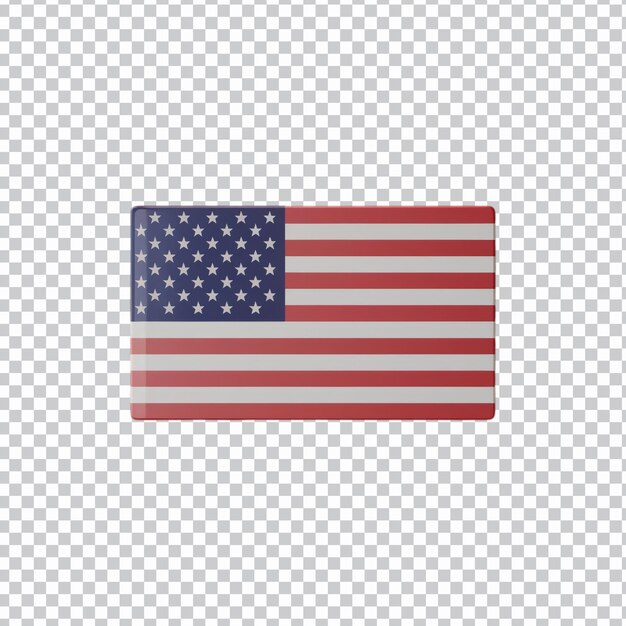 folded american flag on solid background full view object in centered