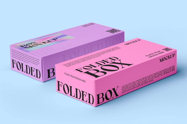 PSD folded box mockup