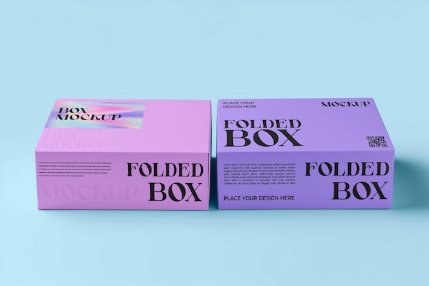 PSD folded box mockup