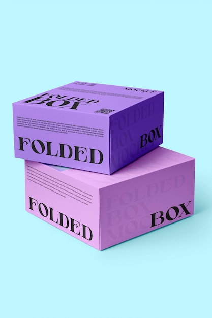 Folded box mockup