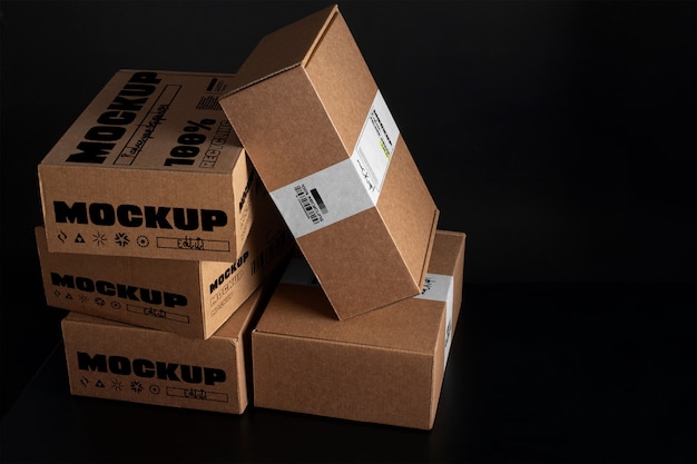 PSD folded boxes mockup design