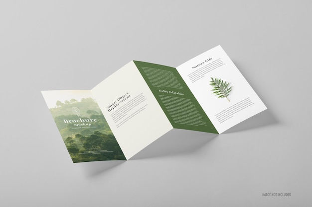 Folded Brochure Mockup Template