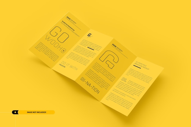 Folded brochure mockup