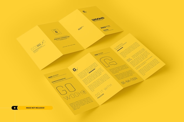 Folded brochure mockup