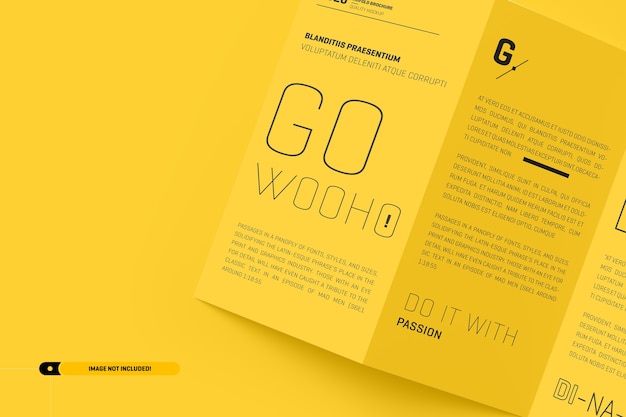 PSD folded brochure mockup