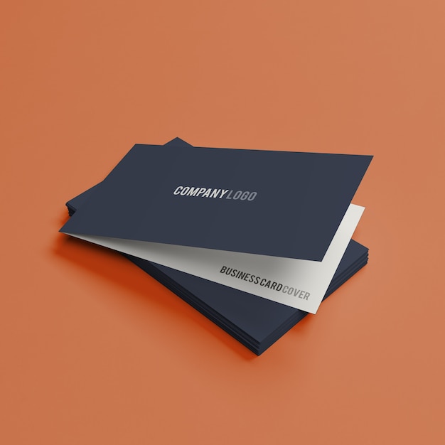 Folded business card mockup premium psd