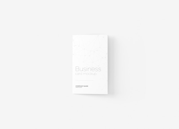 PSD folded business card mockup