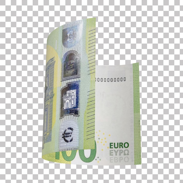 folded euro banknote