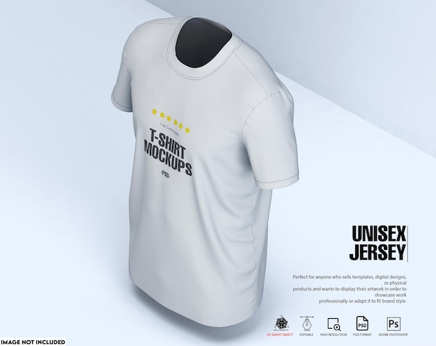 Folded Knotted Unisex Jersey Tshirt Mockup