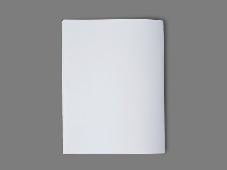 PSD folded paper mock up blank empty copy space white paper
