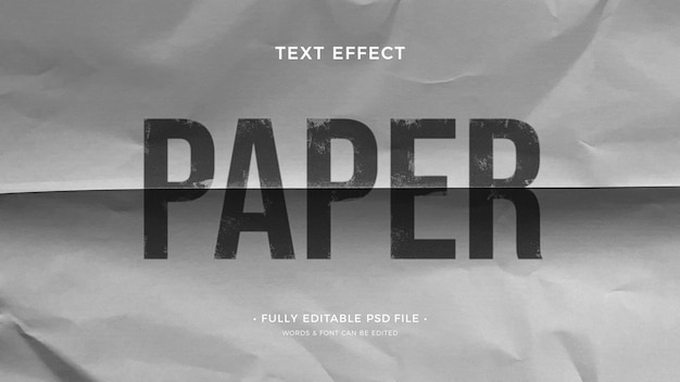 PSD folded paper text effect