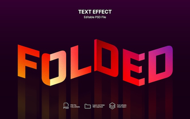 Folded  text effect